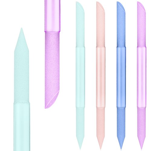 Giantree 4 Pcs Glass Cuticle Pusher, Dual Ended Manicure Stick, Professional Precision Filing Cuticle Remover, Nail Shaper Professional Nail Care for Natural Nails and Cuticles Care