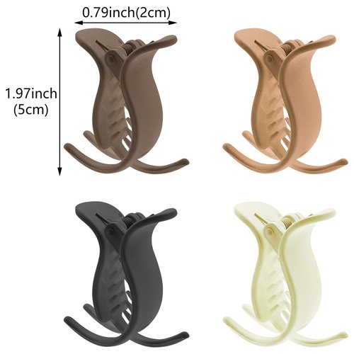 8 Pcs Matte Ponytail Holder Hair Claw Clips Bun Hair Braiding Hair Clips Strong Hold French Barrettes Fine Hair Jaw Clips Accessories for Women