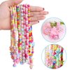 ONESING 22 Pcs Toddler Costume Jewelry Gift Princess Necklace Bracelet Set Girls Play Jewelry Kit Necklace Bracelet for Kids Play Dress Up