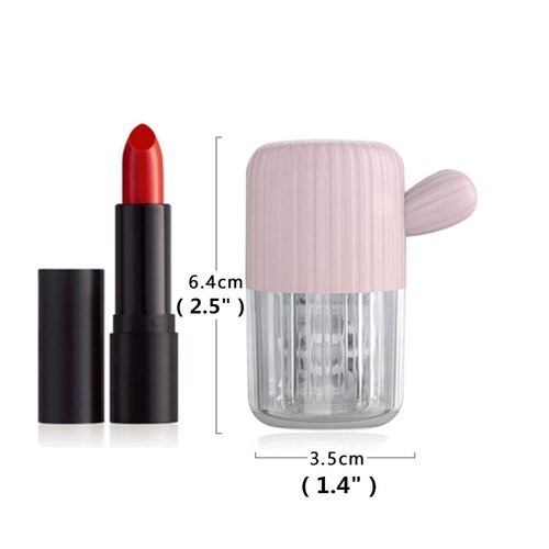 MUDOR Portable Contact Lens Cleaner Machine - Contact Lens Washer with Drawstring for Daily Care Fast Cleaning Soft and Hard Contact Lenses (Cherry Pink)