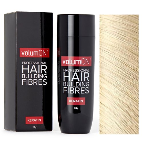Volumon Professional Hair Building Fibres- Hair Loss Concealer- KERATIN- 28g- Get Upto 30 Uses- CHOOSE FROM 8 COLOUR SHADES (Blonde)