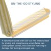 Giorgio G82 IVY 4 Inch Handmade Folding Pocket Comb for Men, Fine Tooth Hair Comb Straightener for Everyday Grooming Styling Hair, Beard or Mustache, Use Dry or with Balms, Saw Cut Hand Polished