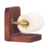 JTLB Miniature Dollhouse Toilet Paper Rolls,1:12 Dollhouse Roll Paper Miniature Paper Towel Dispenser Kitchen Dollhouse Rolling Paper Holder