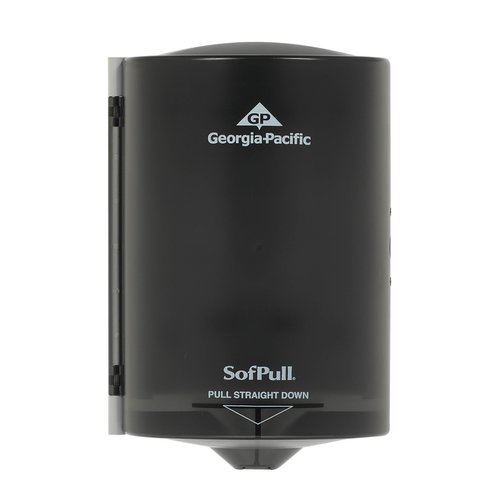 SofPull Junior Centerpull Paper Towel Dispenser by GP PRO (Georgia-Pacific), Translucent Smoke, 58008, 1 Dispenser, 7.10" W x 6.68" D x 10.77"