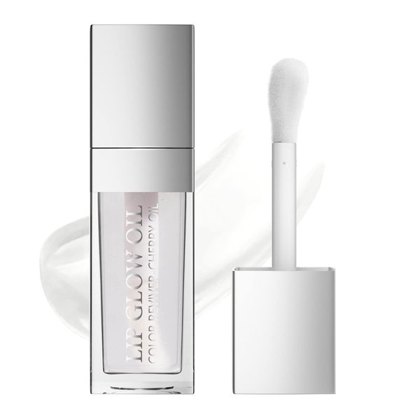 Melemando Hydrating Lip Glow Oil 7 Colors Moisturizing Lip Oil Gloss Not Greasy Transparent Plumping Lip Gloss Nourishing Repairing Lip Oil Tinted for Lip Care and Dry Lips (Colors 00)