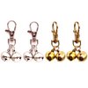 DIY Pet Bells 304 Stainless Steel Dog Bells 4 pcs Gold and Silver Bell Training Charm Pendants Jewelry for Pet Dog Cat Necklace Collar (4 Sets)
