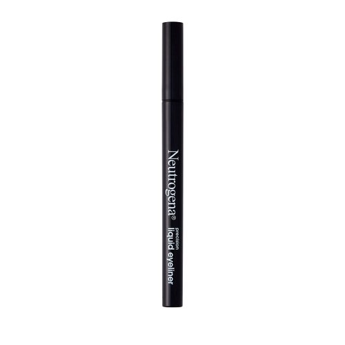 Neutrogena Precision Liquid Eyeliner with Honey & Coconut, Hypoallergenic, Smudge- & Water-Resistant Eyeliner Makeup for Precise Application, Jet Black, 0.013 fl. oz