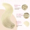 GOO GOO Clip in Hair Extensions Real Human Hair, 16inch 85g 7Pcs, 17/22/60 Balayage Ash Blonde to Golden Blonde and Platinum Blonde, Remy Human Hair Extensions Clip ins for Women, Natural Human Hair