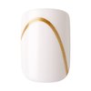 KISS Voguish Fantasy Press On Nails, Nail glue included, 'Glam and Glow', White, Short Size, Squoval Shape, Includes 28 Nails, 2g glue, 1 Manicure Stick, 1 Mini File