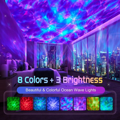 One Fire Galaxy Projector Star Projector Galaxy Light, 16 Color Changing+White Noise Sky Light Projector for Bedroom, Bluetooth Speaker Star Night Light Projector, Galaxy Light Projector for Bedroom