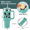 Elemtansy Ships Next Day, Personalized 40 Oz Tumbler with Handle and Straw, Custom Stainless Steel Insulated Tumbler with Name Travel Coffee Mug Personalized Gifts for Women Girls