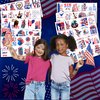 100 PCS Independence Day American Temporary Tattoos Themed Birthday Party Decorations Favors Supplies Decor Cute 4th of July Fourth of July Tattoo Stickers Gifts For Boys Girls Class Prizes Carnival