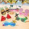 6 Pairs Novelty Party Sunglasses, Funny Luau Party Sunglasses Hawaiian Tropical Glasses Beach Themed Party Supplies Decoration