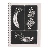 ZJchao Temporary Stencils, Airbrush Templates, 97 Patterns Waterproof Reusable Portable Temporary Tattoos Body Art Painting Templates