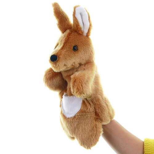 Plush Hand Puppets Kangaroo Stuffed Animals Toys for Imaginative Pretend Play Storytelling