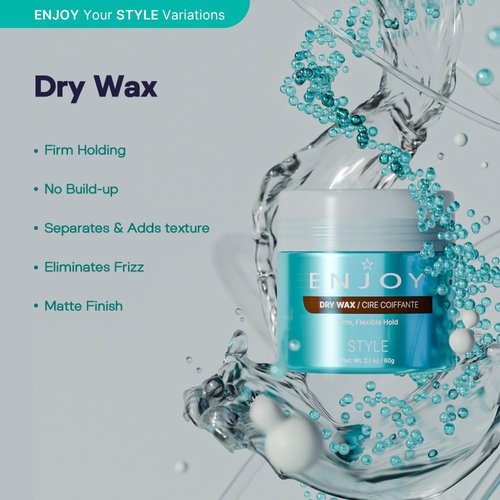 ENJOY Dry Wax (2.1 OZ) – Non-Greasy, Pliable Hair Wax