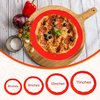WYMECT Adjustable Silicone Pie Crust Shield Pie BPA-free Protectors Adjustable Bake Crust Protector Pie Crust Protector Cover Kitchen Tool for Baking Pie Pizza, Fit 8-11.5 Inch Pies (2 PCS) (Red)
