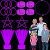 UURM 75 Glow Sticks Bracelets and Necklaces, 8'' Glowsticks Bulk Pack Bright Glow in the Dark Party Supplies for Kids (Purple)