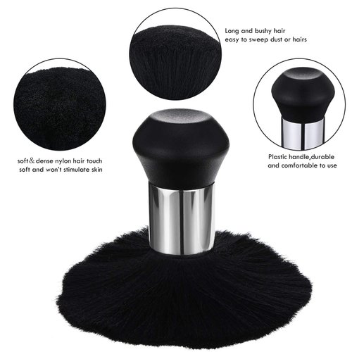 2 Sets Barber Neck Duster Brush, Professional Barber Accessories Cleaning Supplies, Duster Nylon Brush Cleaners Hair Cutting Styling Brush Tool