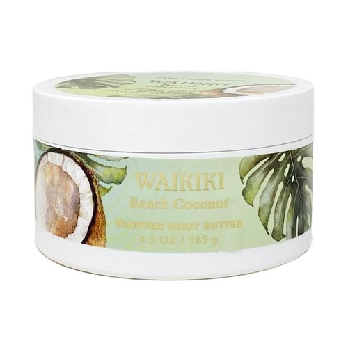 bath Body works Care 24 Hours Moisture Body Butter scrub Shea & Coco Butter you choose (6.5 oz, Waikiki Beach Coconut Whipped Body Butter)