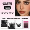 DIY Eyelash Extension Kit Individual Lashes Cluster D Curl Mix Lash Clusters with Bond and Seal and tweezers kit Lash Extensions (30D+40D)