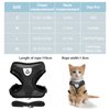 Cat Chest Harness and Leash, Anti-Escape Adjustable Soft mesh cat Leash and Chest Harness Set for Small Cats and Puppies, Medium cat Vest (Size S,Black)