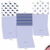 The Best Card Company - 10 Blue Thank You Notecards Boxed Set 4 x 5.12 inch w/Envelopes - Navy Ocean-Themed Pattern Greeting Cards Bulk Pack - Oceano-Graphix M2077