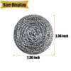 18 PCS Stainless Steel Sponges Scrubbers Cleaning Ball Utensil Scrubber Metal Scrubber Scouring Pads Ball for Pot Pan Dish Wash Cleaning for Removing Rust Dirty Cookware Cleaner with Handle (18 Pack)