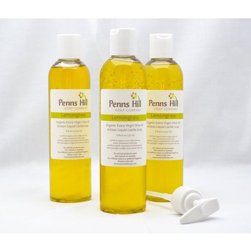 Organic Liquid Olive Oil Castile Soap (Lemongrass)