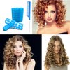 28PCS Plastic Hair Rollers Set 1.5cm/0.6in Heatless Hair Rollers Hair Curlers Snap on Rollers Self Grip Rollers Hairdressing Curlers Tools for DIY Hairdressing Hair Salon