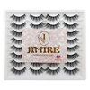 JIMIRE 16 Pairs False Eyelashes Fluffy Natural Fake Lashes 3D Volume Lashes Pack for Cat-Eye Look