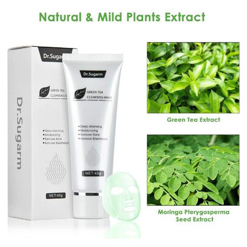 Green Tea Face Peel Mask Blackhead Remover Acne Deep Cleansing Mask Skin Care Mask Exfoliating & Repair,Reduces Fine Lines＆ Wrinkles,for Any Skin Types