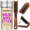 Dolahair Portable Travel Hair Wax Stick - Slick Hair Pomade with Smoothing Brush for Women, Kids & Girls' Hair Styling