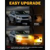 Auxbeam B21 Series 3157 LED Bulbs Amber Yellow Built in Resistor CANBUS Error Free Anti Hyper Flash 3457 4157 Bulb 600% Super Bright Turn Signal Light