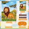 PLULON Pin The Tail on The Lion Party Game Kids Lion Games Poster for for Lion Party Favors Boys Birthday Party Supplies Party Decorations