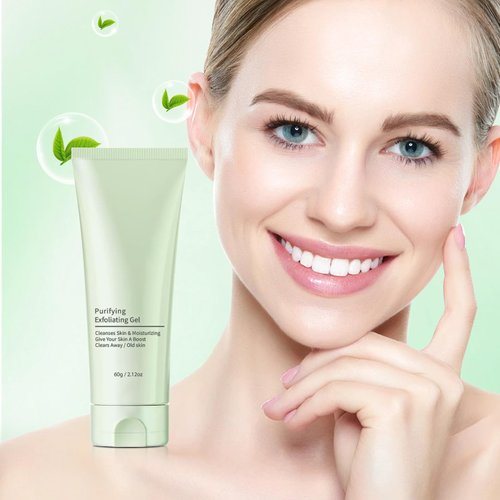 Purifying Exfoliating Gel, Deep Cleansing Face and Body Exfoliator Scrub Gel for all Skin Types.