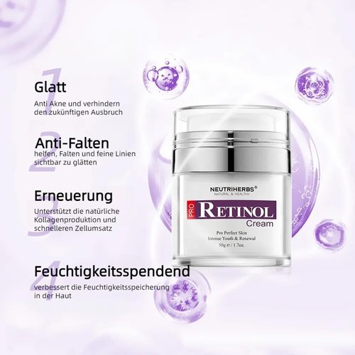 Neutriherbs Retinol Cream for Face,Night Facial Moisturizer Rich Vitamin A,Reduce Fine Lines and Smooth Wrinkles, Anti Aging Skincare - 1.7 fl.oz