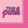 Creative Converting 18 Count Gender Reveal Beverage Paper Napkins, Team Pink/Team Blue