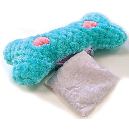 SPOT Soothers Warm Hug Bone - Calming Plush Dog Toy with Lavender Scented Beads, Removable Squeaker, Microwavable Warming Pouch, Separation Anxiety Relief, for Small to Medium Dogs and Puppies, 9in