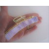 Generic Long gold metal and lavender purple pink marbled acrylic hair claw clip