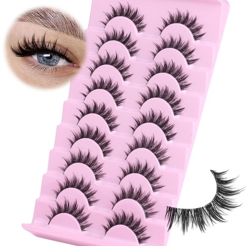 Manga Lashes Wispy False Eyelashes 3D Natural Eye Lashes Spiky Fake Lashes Anime Lashes Natural Look Chinese Makeup Lashes Pack by ALPHONSE
