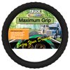 Cameleon Cover Silicone Semi-Truck Steering Wheel Cover Fits 16" 17" 18" 19" Steering Maximum Grip, Black