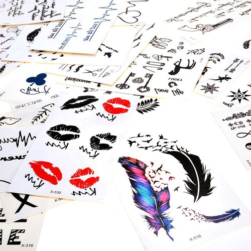 PowerTRC 30 Sheets Temporary Tattoo for Men and Women, Hundreds of Variety Tattoo Designs, Realistic Waterproof Fake Tattoos Stickers For Kids and Adults