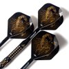 CUESOUL 20 Grams Steel Tip Darts Set with Black deluxe PU darts case-Black Scorpion