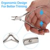 Mudder 3 Packs Cuticle Nippers Cuticle Cutter Stainless Steel Professional Nail Cuticle Trimmer Pointed Blade Cuticle Remover Scissors Pedicure Manicure Tool for Fingernails and Toenails (Silver)