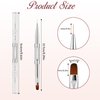 Dual-Ended Nail Design Brush Hard Gel Nail Brush Oval Gel Nail Brushes Rhinestone Handle French Tip Nail Gel Liner Brush, French Manicure Brush Builder Gel Brushes for Design Nails Art Professional