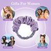 GEEHUA Heatless Hair Curler to Sleep In, Soft Satin Curling Scrunchie No Heat Hair Roller Lazy Hair Curlers Headband for Women Long Hair Sleeping Overnight(Gray Purple)