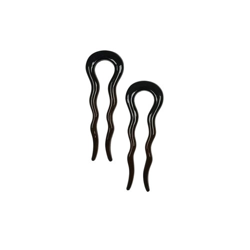 Good Hair Days- Wave Hairpin for Hair Craft Hair Beading Bridal Hair Pins Bridal Hair Accessories Special Occasion Hair Accessories Daily Hair Accessories Made in USA(2 Hairpins, Shell, 3 1/4" Long)