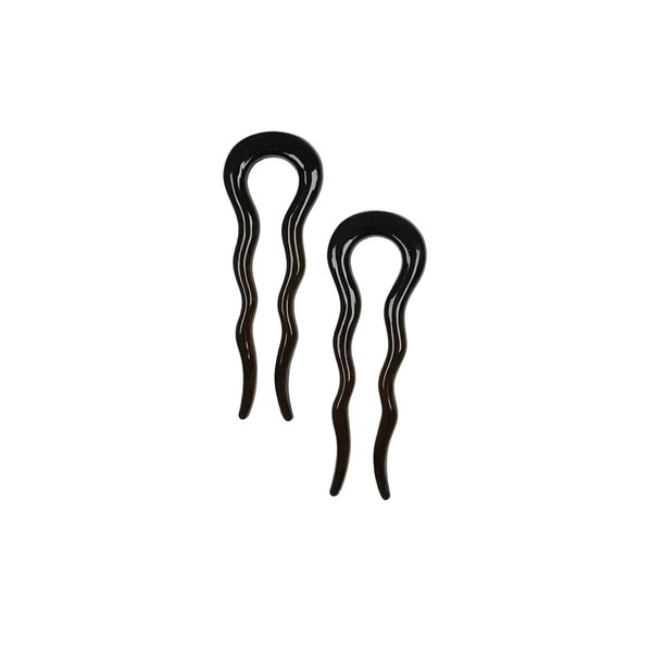 Good Hair Days- Wave Hairpin for Hair Craft Hair Beading Bridal Hair Pins Bridal Hair Accessories Special Occasion Hair Accessories Daily Hair Accessories Made in USA(2 Hairpins, Shell, 3 1/4" Long)