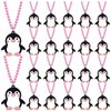 KeeStar 24 Pack Penguin Necklace Party Favors for Skating Themed Baby Shower, Birthday Party Goodie Bag Fillers, School Carnival Rewards, Photography Props, Home Decorations, Classroom Prize